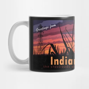 Greetings from Indiana Postcard Mug